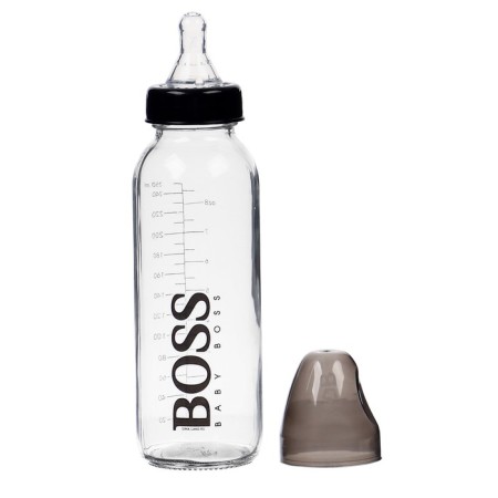 Baby Boss glass bottle for feeding, classic throat, 250 ml., From 3 months.-3