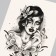 Tattoo on the body color "empty soul" 26.1x14.6 cm