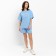 Set (T-shirt, shorts) Women's minku Blue color, river 46