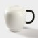 Ceramic mug with a Panda plastic lid, 400 ml, white and black color