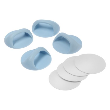 Hand -shaped handle, blue, 4 pcs in a set, d = 65 mm
