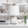 Rivoli Damaris 1he14, 40 watts ceramics white with gold with lampshade