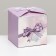 The box is folding, square pillow, "purple bow" 10 x 10 x 10 cm,