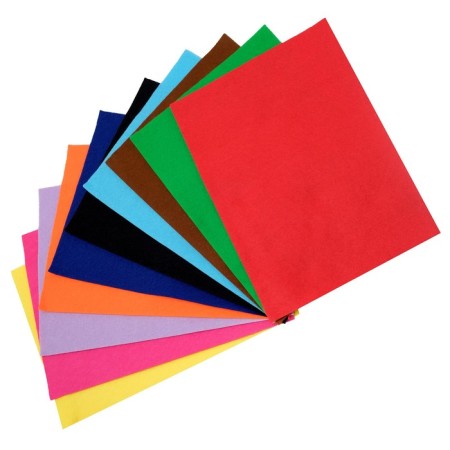Color felt set, thickness 1 mm, A4 format, 10 sheets, 10 colors-3