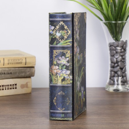 Safe-book wood "Irisa" embossing silk 21x13x5 cm-3