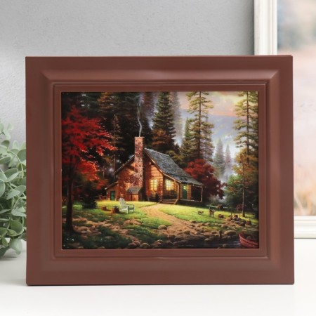 Key closed "House on the edge" 26.5x31.5 cm nut