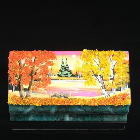 Casket "Autumn" 15x7x5.5 cm, stone baby, coil-9