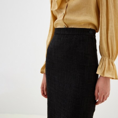 Maxi skirt Women's tweed MIST R.46, black-2