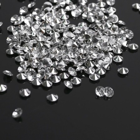 Rhinestones (set 10 g, 300 pcs.), 5 mm, white color No. 38