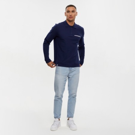 Polo with long sleeve President, size XS, blue color-4