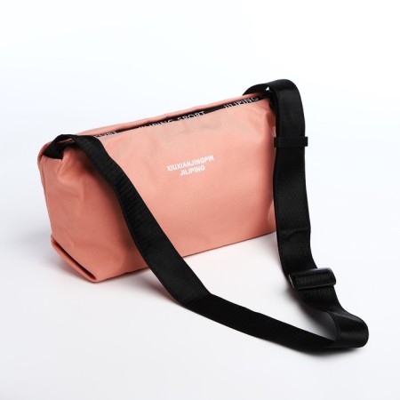 Youth bag with a zipper, pink color-4