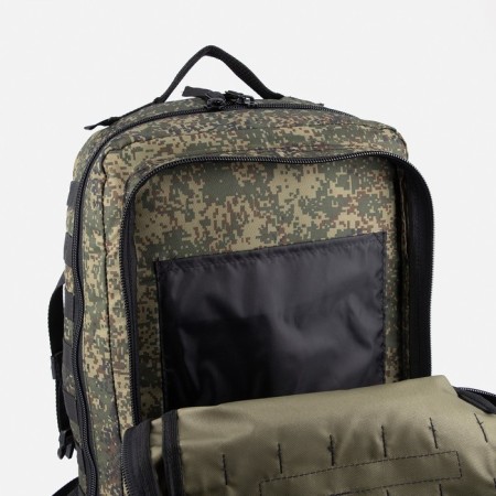 Tactical backpack, TAIF, 40 l, lightning department, 2 outer pockets, camouflage color/green-6