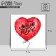 Postcard –Min “Happy Lovers' Day” - heart - chamber, 7 × 7 cm