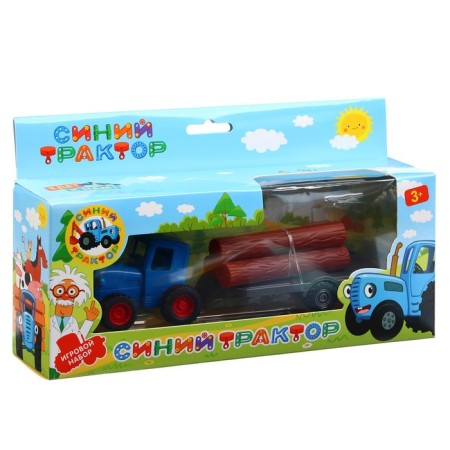 Game set "Blue Tractor" with a trailer-5
