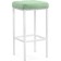 Stool Bar loft Metal/velor, white/green 35x35x65 cm