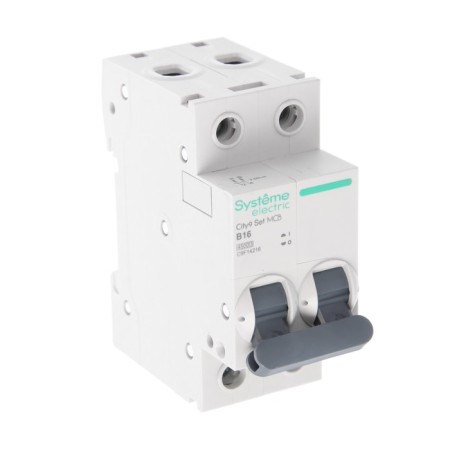 The circuit breaker SE CITY9 SET, B, 16 A, 2P, 4.5 KA, 230 V