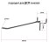 The hook is single for chipboard perforation, step 25 mm, d = 4 mm, l = 200 mm, zinc