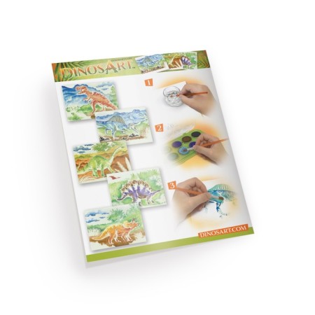Dinosart reconnaissance set for drawing with a palette and ready-4