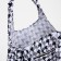 Permanent bag on the button, folding, black/gray color