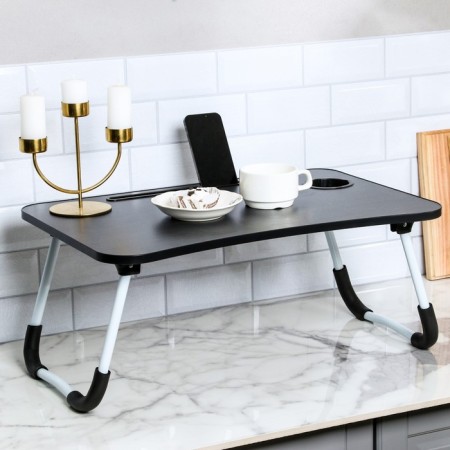 Table - breakfast tray, for a laptop, folding, gray, 60x40 cm-3