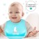 Blory for feeding "Bear" plastic with pocket, turquoise color