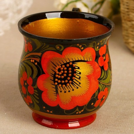 Mug "Sokovo", 9 × 9 cm, Khokhloma, mix-8