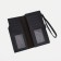 Men's purse on the button, a department for bills, for maps, for coins, black color