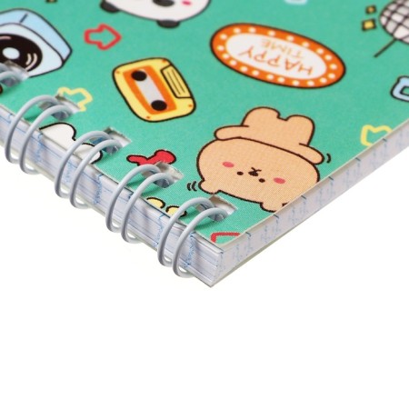 Notepad A7, 40 sheets in a cage on the crest "MIX for Girls", covered cardboard, mix-17