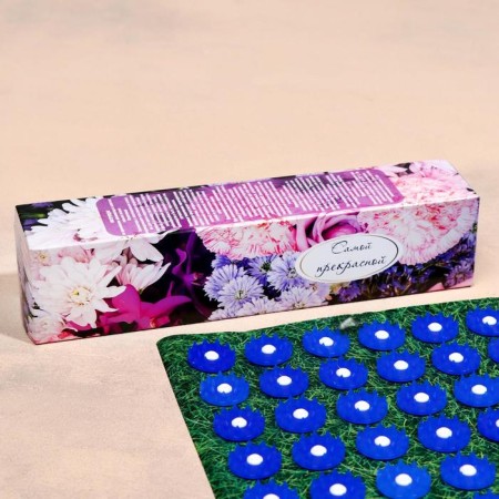 Applicator "Kuznetsova - the most beautiful", 70 spines, film, 23x32 cm, blue-1