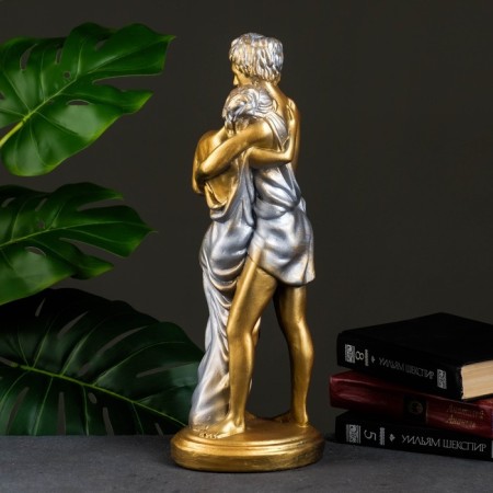 Figure "Lovers" silver, 13x15x44cm-2