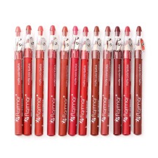 A set of nude lip pencils, 12 colors, matte