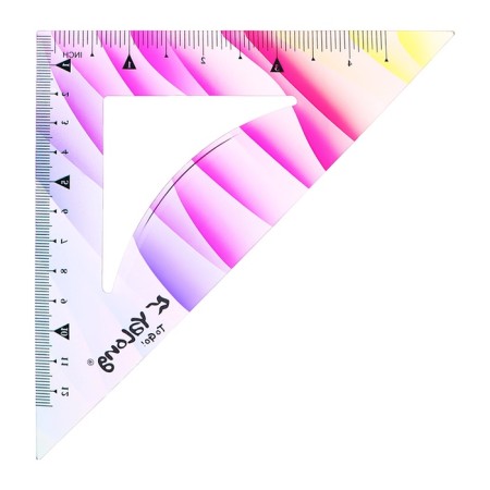 Set of geometric flexible silicone (ruler 30cm+2 squares+transporter) gradient-3