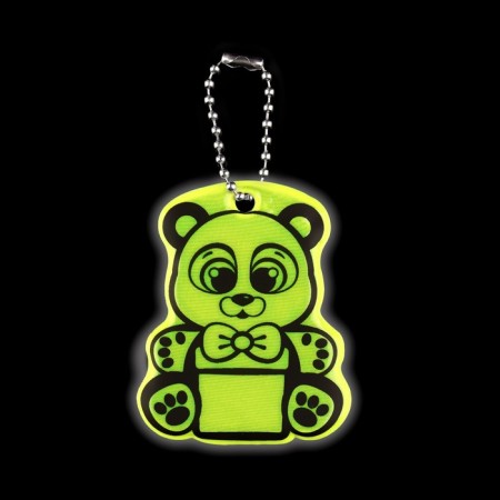 The reflective element "Bear with a gift", bilateral, 5.8 × 4.7 cm, color mix-3