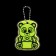 The reflective element "Bear with a gift", bilateral, 5.8 × 4.7 cm, color mix