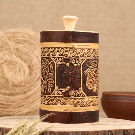 Tueyes "cones" for buckwheat, 18 cm, d = 10 cm, 1 l, birch bark-1
