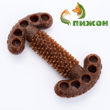 Dog toy "Key", TPR+Bamboo, Massage, 12 x 3.5 x 5 cm-1