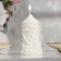 Candle "handmade" wedding cylinder with roses white with brilliance 6*10.5