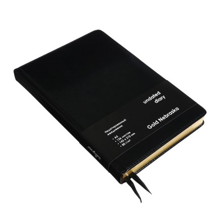 Delivery of a non -jointly A5, 136 sheets in a ruler, leatherette "Nebraska", gold cut, black-8