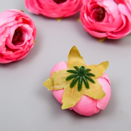 Budon on the leg for decoration "Pion charm" pink 3.5x3.5 cm-1