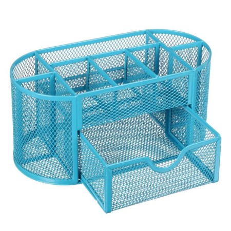 Chancellery trifle stand 9 departments, mesh metal, blue-1