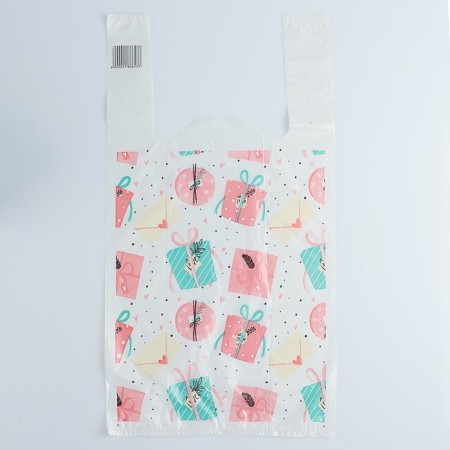 Package "Gifts-Bantics", polyethylene, T-shirt, 26 x 48 cm, 12 μm