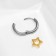 Piercing in the ear "Ring" star, d = 12 mm, silver-golden color