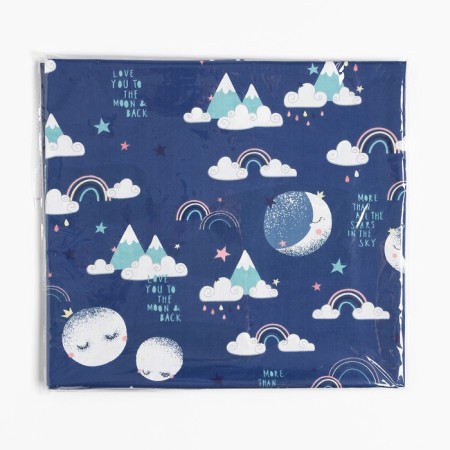 Printed fabric "I love you to the moon and vice versa" Sh.160 cm, satin, 100% cotton-4