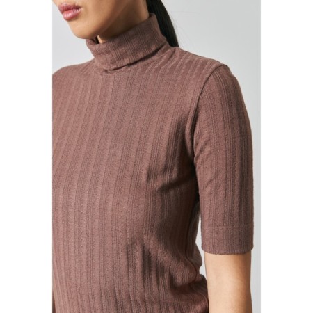 Women's turtleneck with short sleeve Eliseeva Olesya, size 56, brown color-2