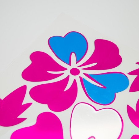 Interior mirror sticker "Large flowers" color 60x32 cm-1