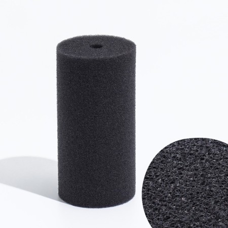 Round sponge No. 4, finely porous, 8 x 8 x 16 cm, gray