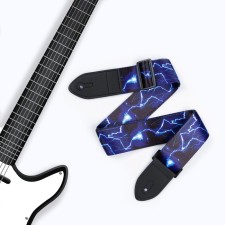 Belt for guitar, lightning, length 60-117 cm, width 5 cm