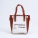 Bag Women's Tout with zipper, brown color