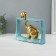 Souvenir Ceramics "Elephant with an elephant - touch. Rectangle" Blue with gold 6x23x16.5 cm 10323