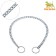 Collar - Metallic a single strain, 45 cm, wire thickness 2 mm, flat link